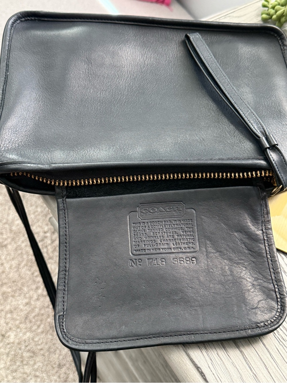Coach RARE Vintage NYC Black Convertible Clutch w/ Original Suede HT #9635 - Picture 2 of 16